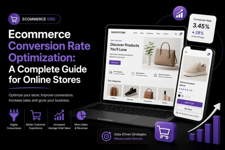 Ecommerce conversion rate optimization guide for improving online store conversions, customer experience, order value, and sales.