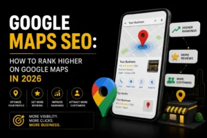 Google Maps SEO guide showing how to rank higher on Google Maps in 2026