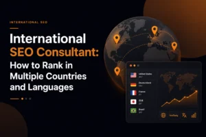 International SEO consultant helping a website rank across multiple countries and languages using localized search strategies.
