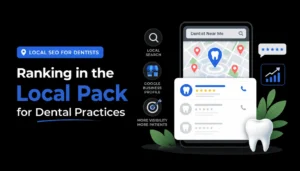 Local SEO for dentists showing a dental practice ranking in Google’s Local Pack for “Dentist Near Me” searches.