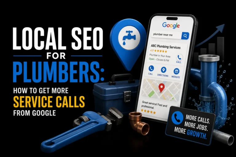 Local SEO for plumbers showing Google Maps visibility and more plumbing service calls