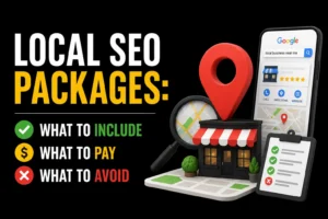 Local SEO packages showing what to include, what to pay, and what to avoid