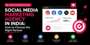 Social media marketing agency in India selection guide highlighting strategy, creative content, targeted campaigns, measurable results and long-term brand growth.
